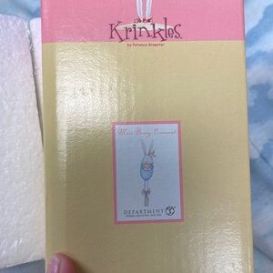 Krinkles Easter by Patience Brewster mini bunny ornament - rabbit w/chick